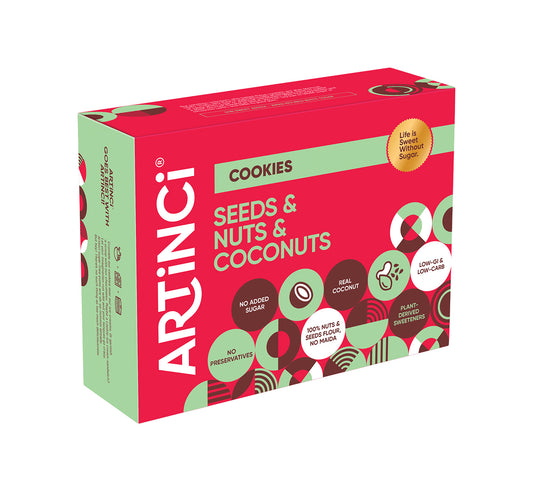 Artinci |Coconut Keto Cookies | Diabetic Friendly | Sugar free Biscuit | Diet snacks for Healthy Living | 200g | Pack of 1