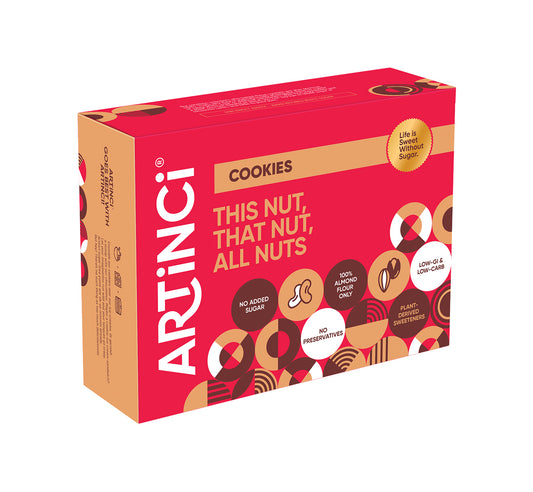 Artinci | Gluten Free Mixed Nut Keto Cookies |100% Sugar Free | Low Carb | Made with Almond Flour & Real Nuts | (Weight_200g) (Pack of 1)